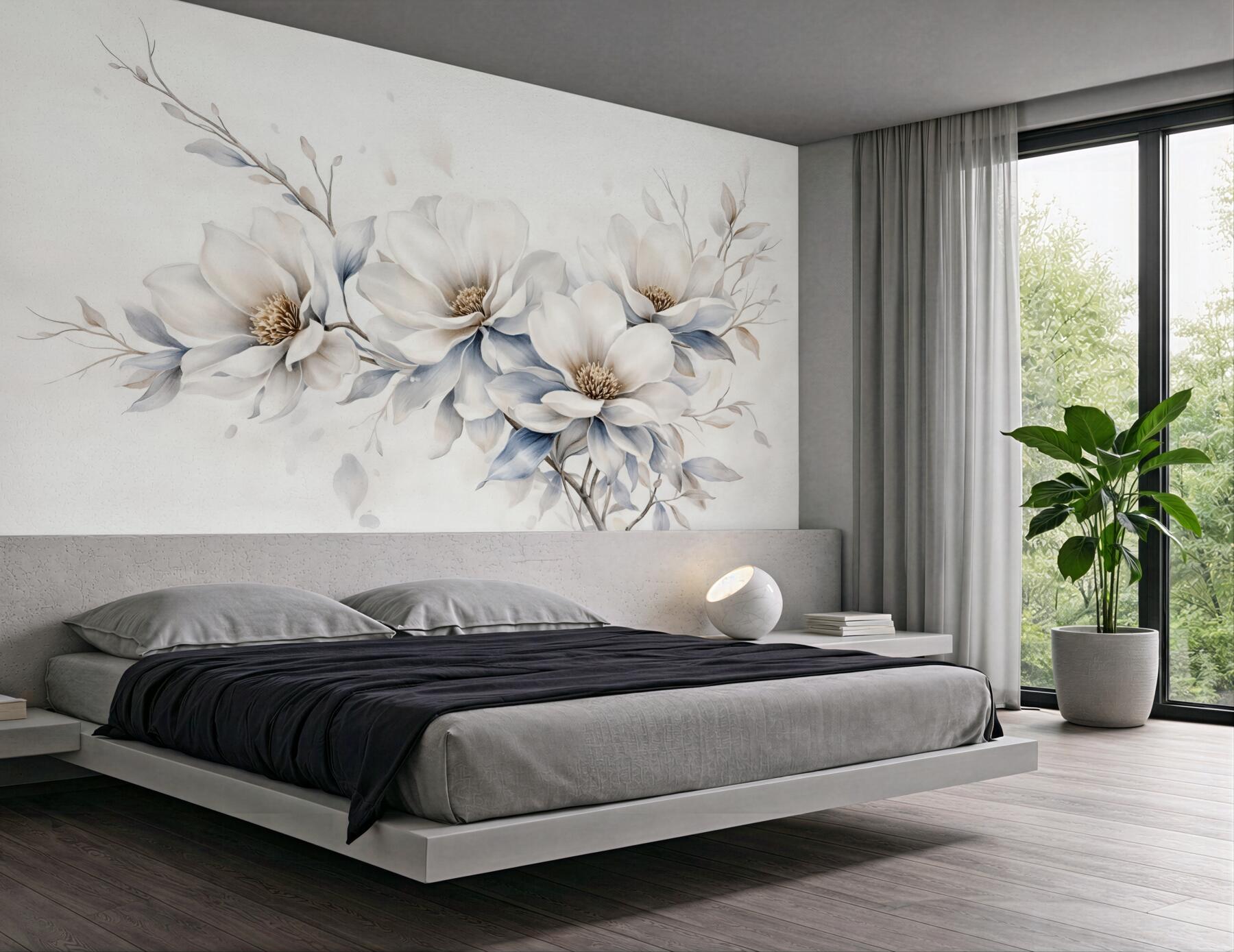 Fototapeta delikatne magnolie w jasnym rozkwicie