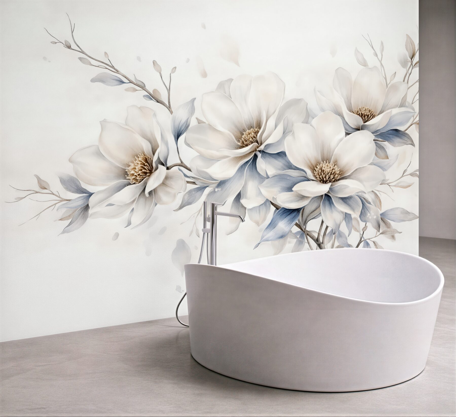 Fototapeta delikatne magnolie w jasnym rozkwicie