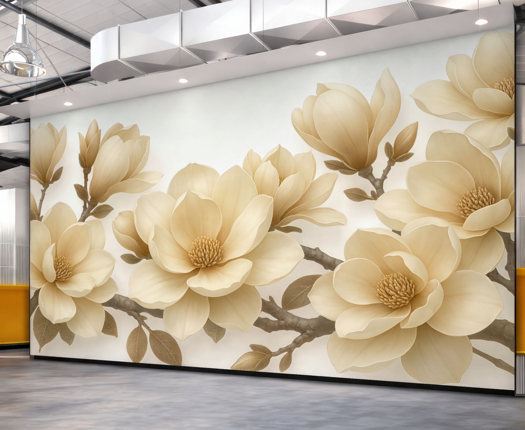 Fototapeta kremowe magnolie w eleganckim rozkwicie