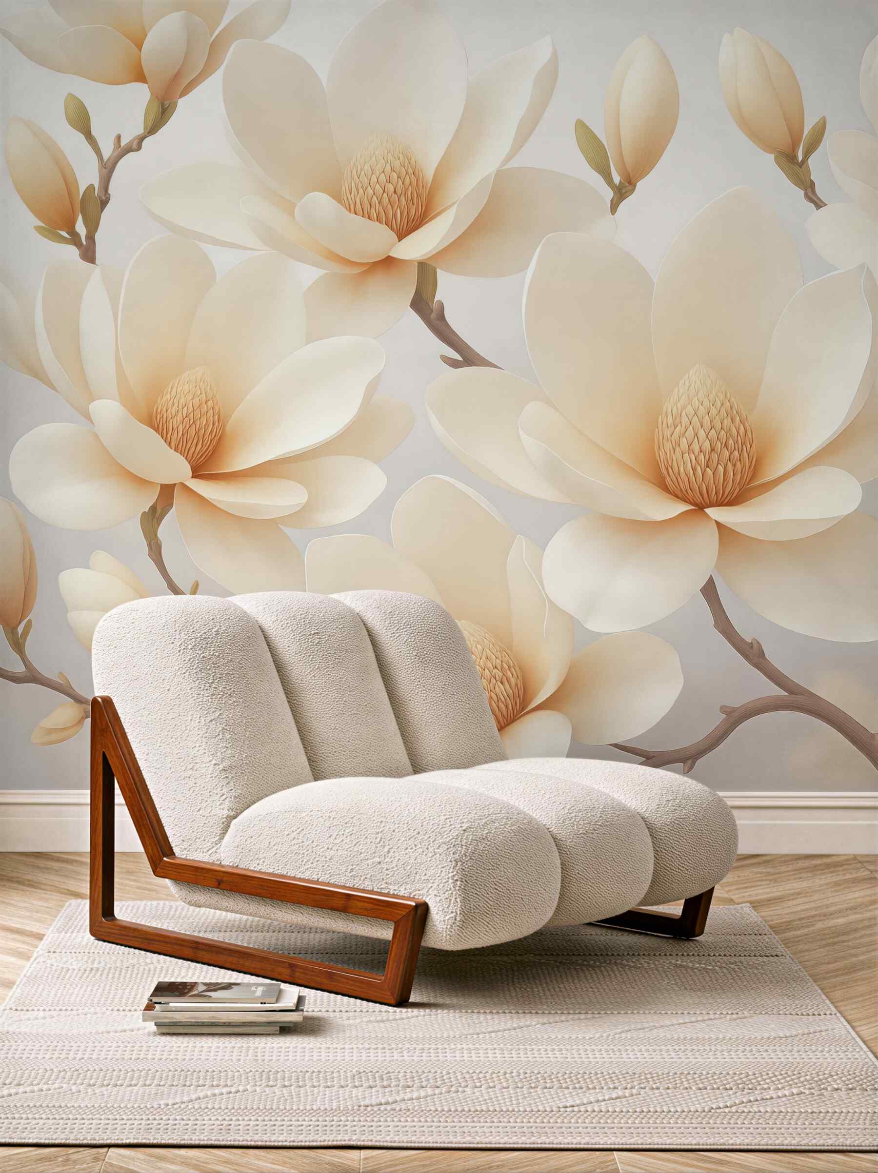 Fototapeta kremowe magnolie w subtelnej elegancji