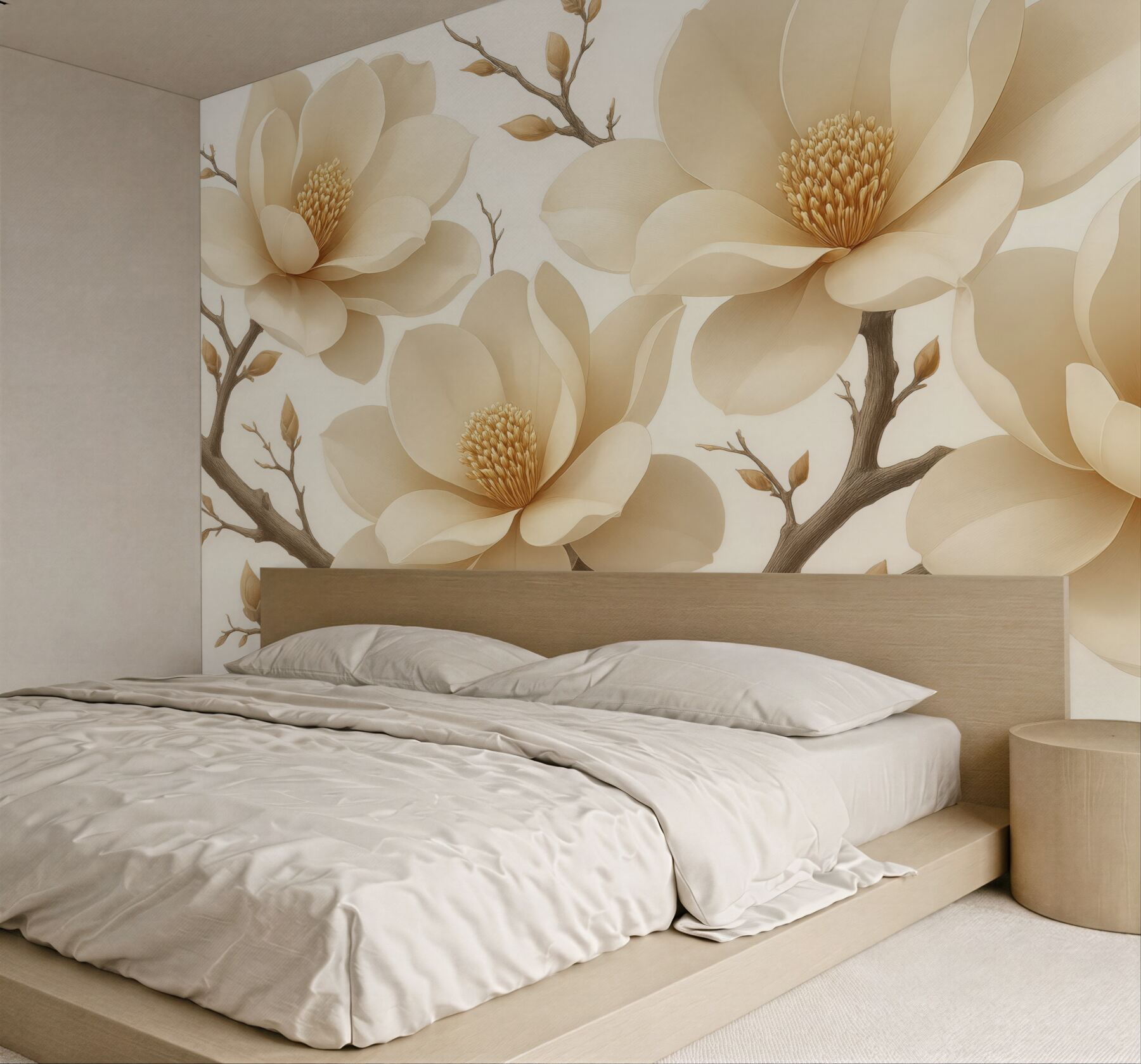 Fototapeta kremowe magnolie w subtelnej elegancji