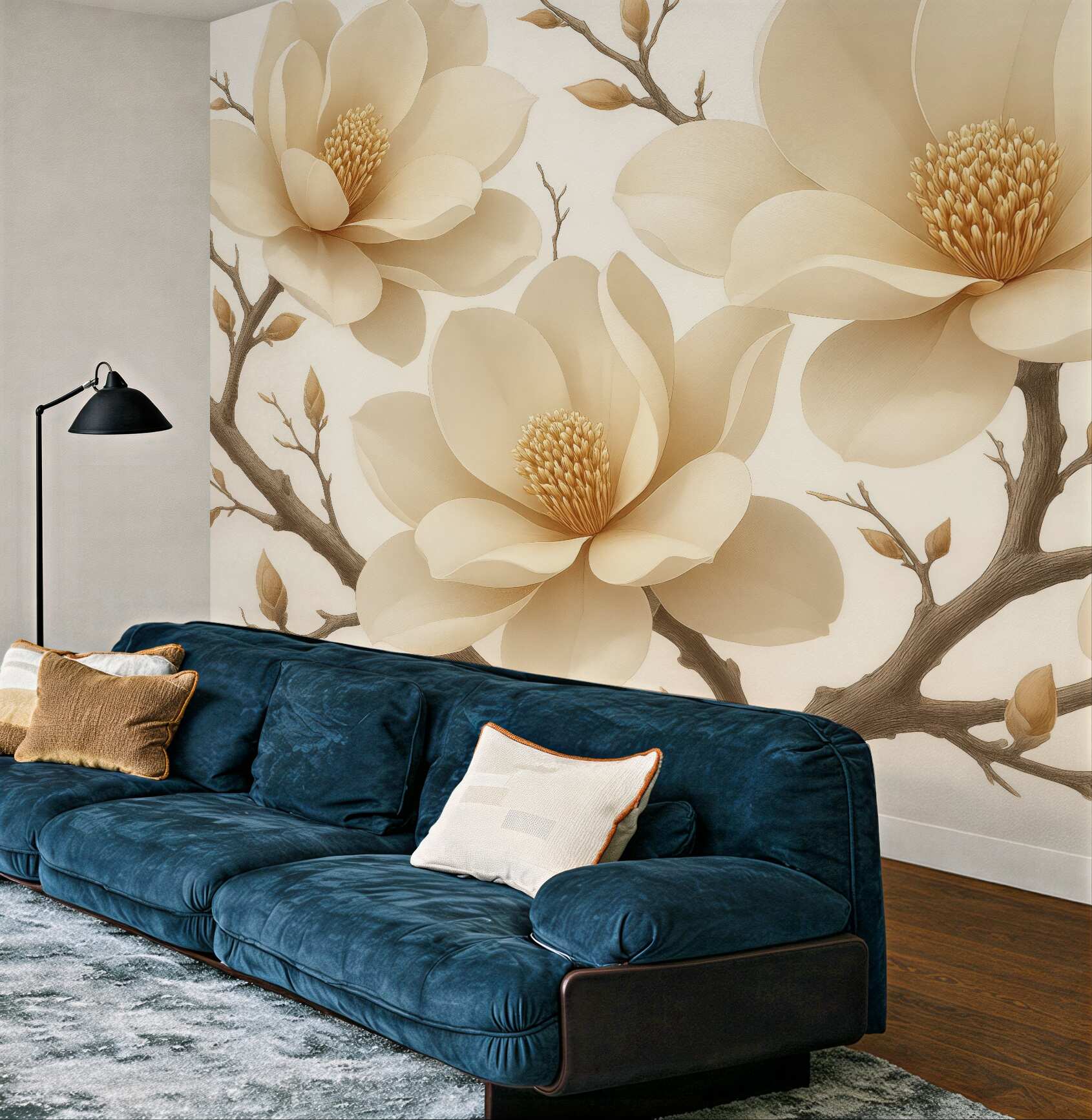 Fototapeta kremowe magnolie w subtelnej elegancji