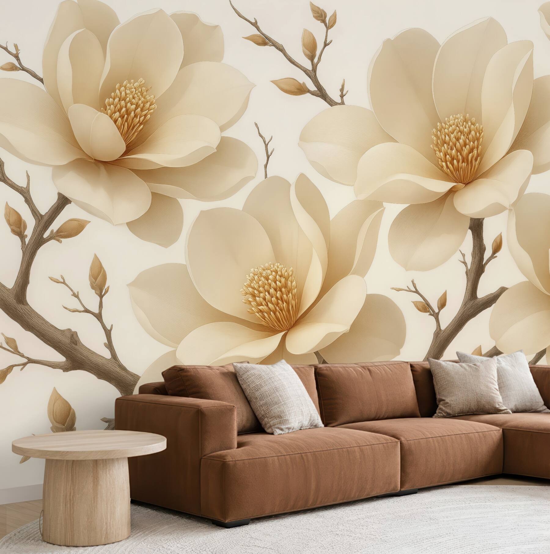 Fototapeta kremowe magnolie w subtelnej elegancji