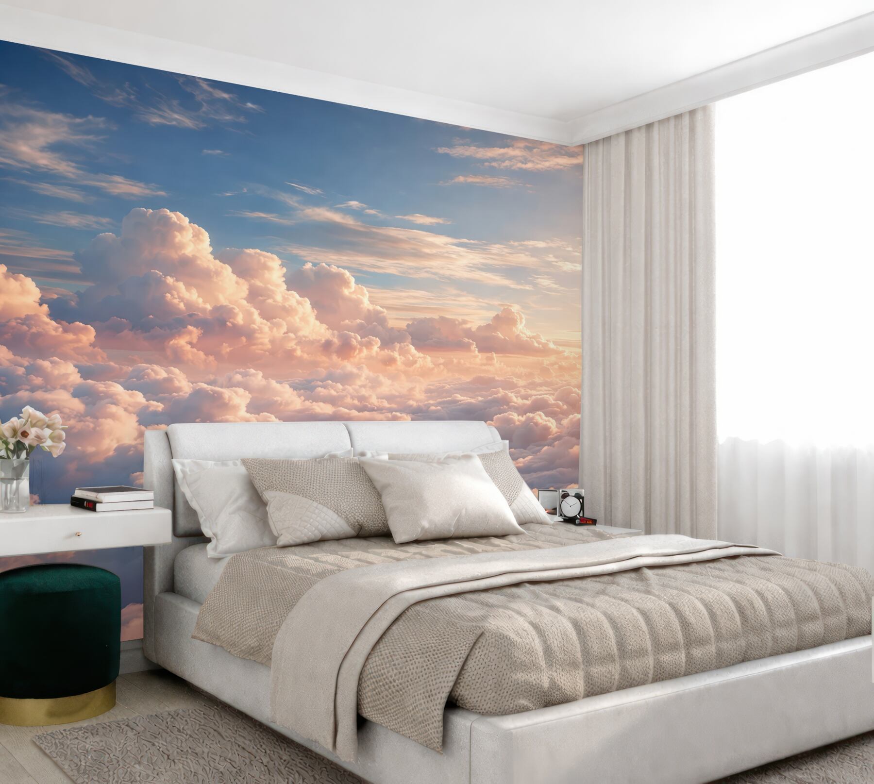 Fototapeta pastelowe chmury o świcie