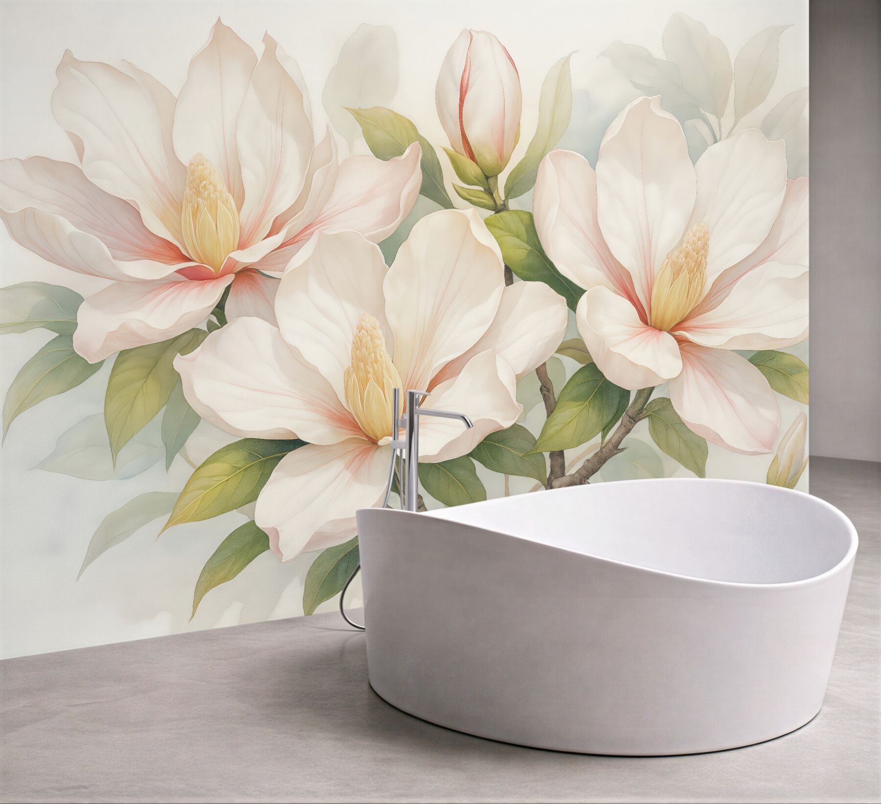 Fototapeta pastelowe magnolie w delikatnym rozkwicie