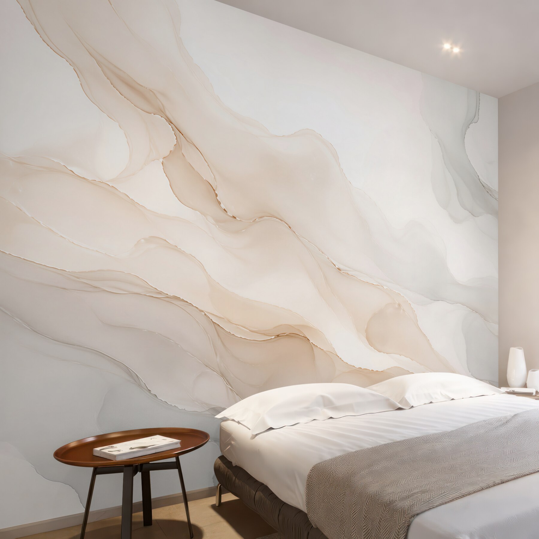 Fototapeta marmur beżowy jasny z delikatnymi żyłkami elegancka
