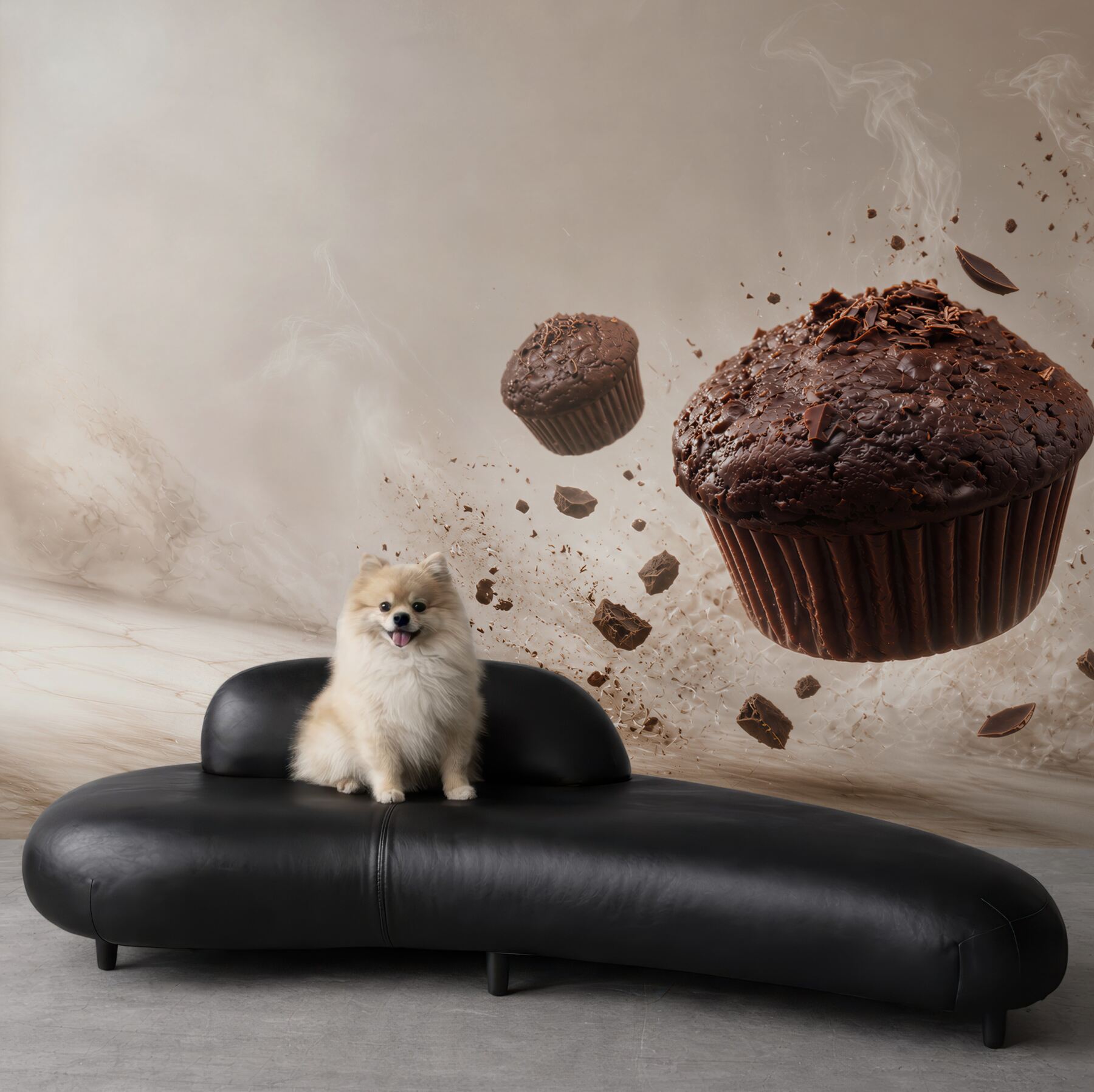 Fototapeta czekoladowe muffiny dynamiczne do kuchni lub kawiarni