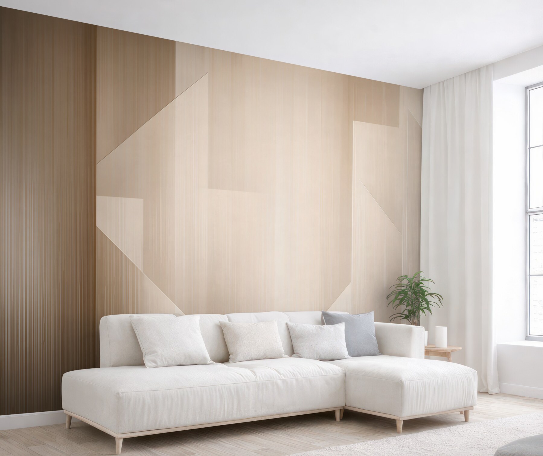 Fototapeta geometryczna abstrakcja beżowa do nowoczesnego wnętrza