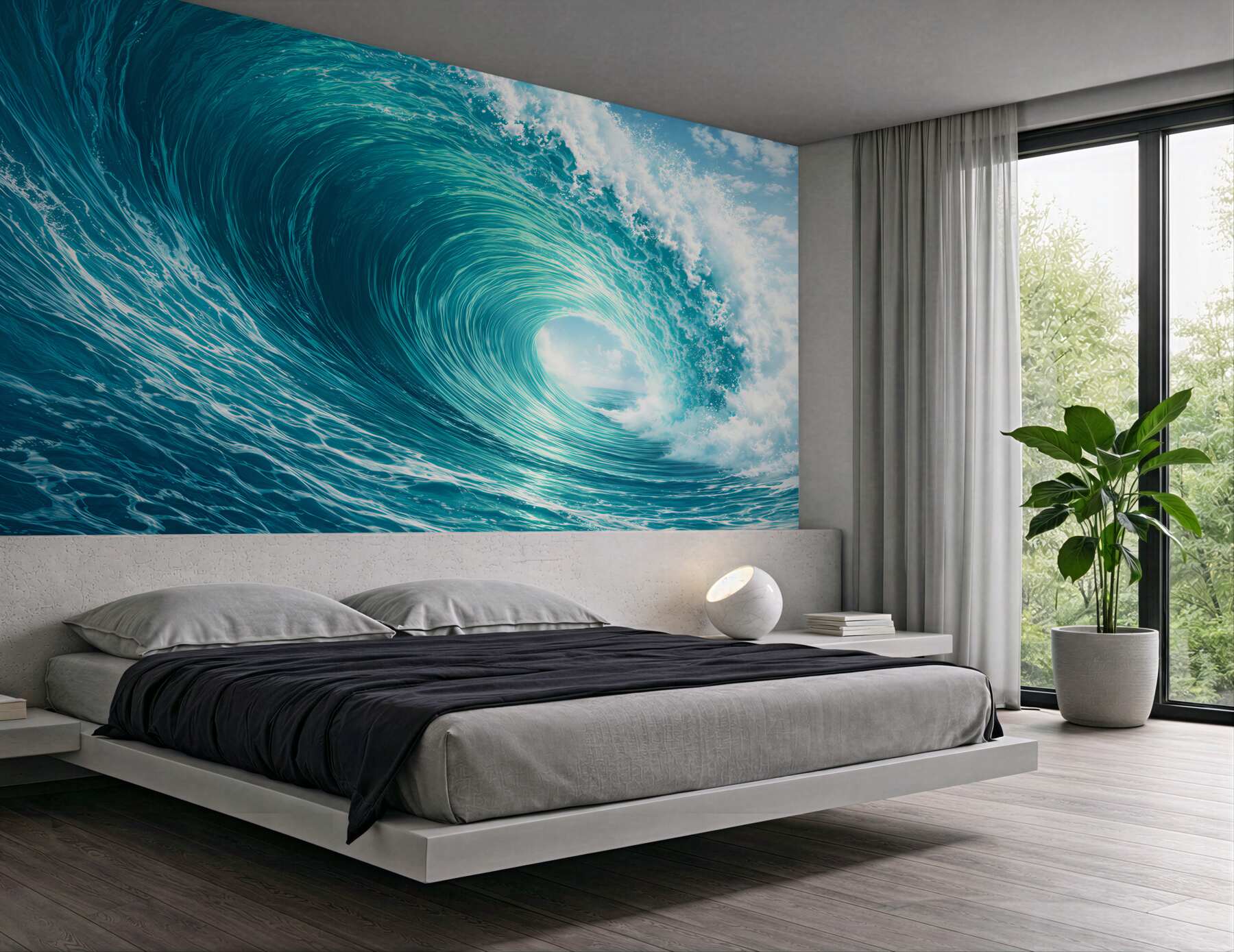 Fototapeta turkusowa fala oceaniczna dynamiczny morski pejzaż